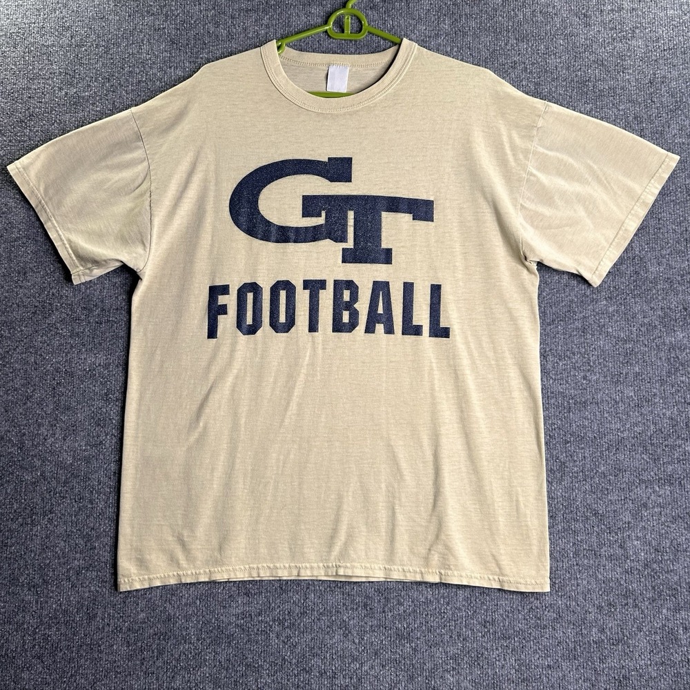 Vintage Georgia Tech Football T-shirt Mens‎ Size Large Russell Athletic Sports